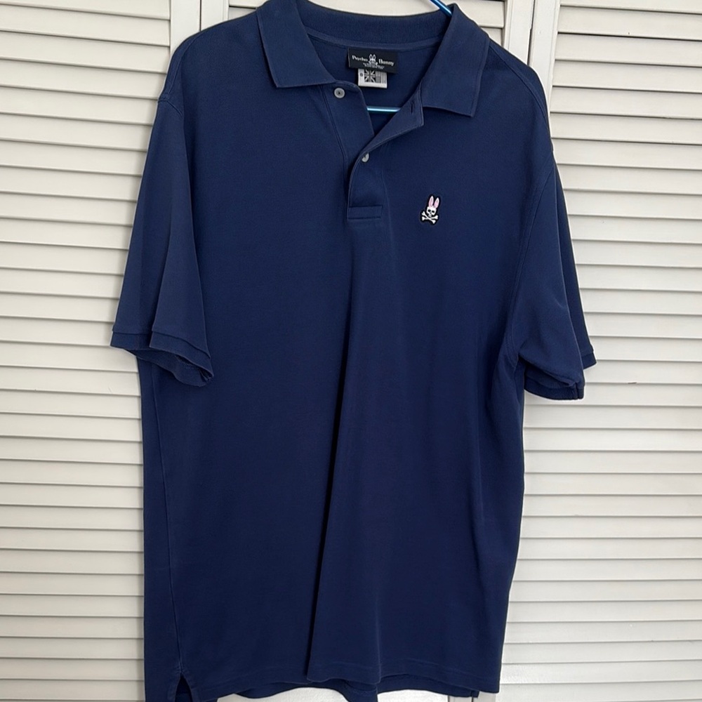 Psycho Bunny Navy Short-Sleeve Polo Shirt